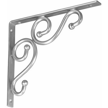 Stanley Hardware 250591 7 X 8 Satin Nickel Traditional Decorative Stanley Hardware 250591 7 X 8 Satin Nickel Traditional Decorative Shelf Bracket