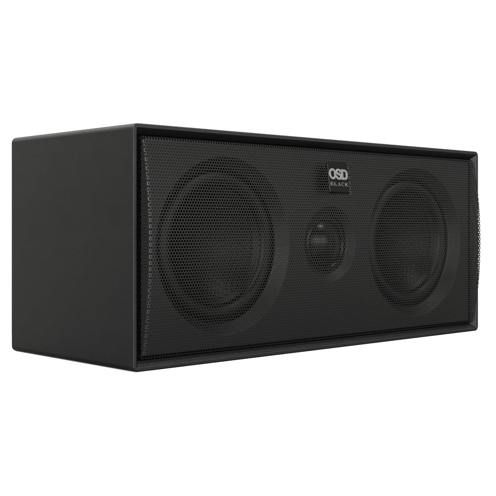 OSD Audio Nero MODQ3 LCR Bookshelf Speaker with Dual 3" Glass Fiber Woofers & 1" Silk Dome Tweeter, Single