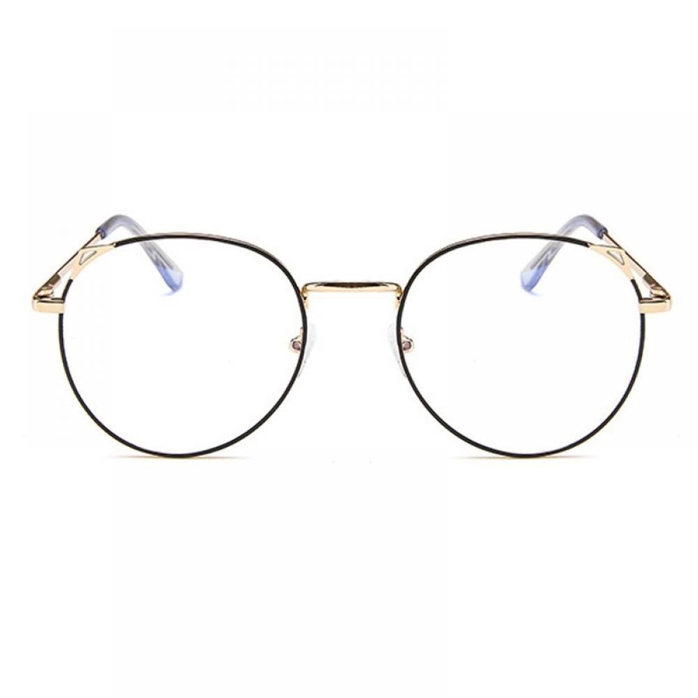 Norbi Round Metal AntiBluray Flat Mirror Women's Metal Frame Glasses
