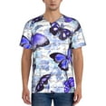 thumbnail image 4 of Haiem Hip Hop Hipster Baseball Jersey Button Down Shirts Sports Uniforms Men Women Jersey(Butterflies,3X-Large), 4 of 9