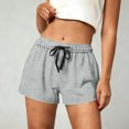thumbnail image 5 of Stichou Women's Shorts Drawstring Elastic Waist Casual 2026 Summer Spring Comfortable Workout Running Gym Shorts Gray XL, 5 of 9