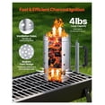 thumbnail image 2 of Charcoal Chimney Starter 4lbs, Heavy Duty Steel Grill Starter for BBQ, Rapid Charcoal Lighting, Compact Carbon Lighter for Grills & Camping, Silver, 2 of 9