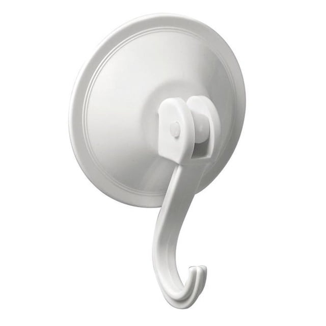 Spectrum Diversified 15600 White Plastic Suction Hooks With Locking Hook 2 Count