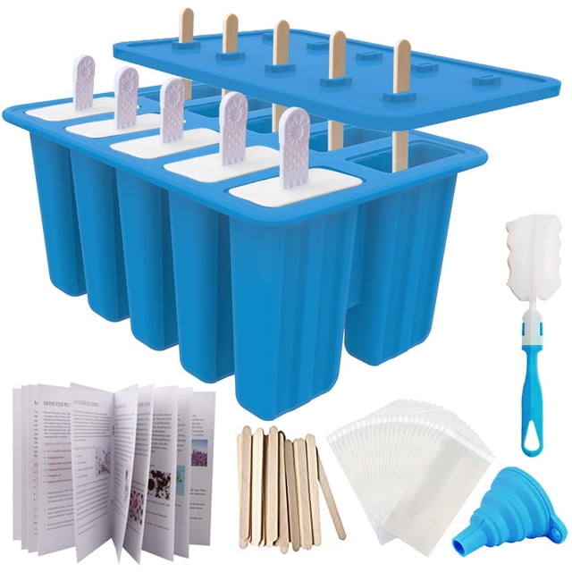 Moldes para helados Miaowoof, hechos en casa, 10 cav, de silicona sin BPA