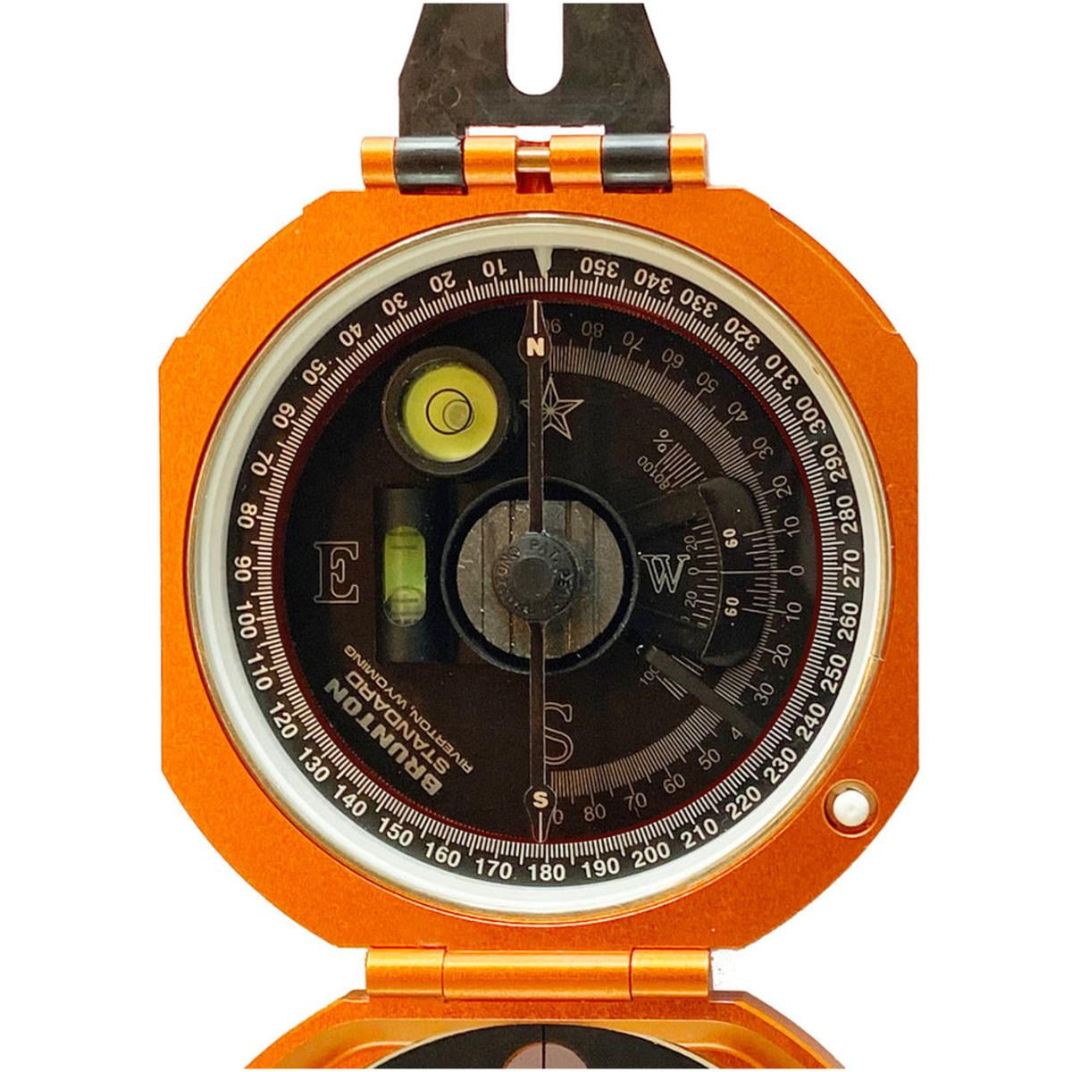 Brunton Standard Pocket Transit Compass - Azimuth (0-360) - Orange