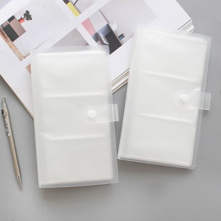 unbranded 3 Books 120 Pockets Clear Photo Album Transparent Picture Album DIY Scrapbooking Organizer Plastic Cards Holder for Scenic Site Ticket