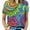 style-7, variant on Vibrant Colorful Psychedelic Floral Pattern Art T Shirts Basic T-Shirt Short Sleeve Ladies Tee Shirt Summer Graphic Clothing