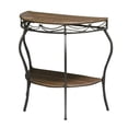 thumbnail image 1 of Pemberly Row Industrial Half Moon Patio Table in Antique Brown, 1 of 2