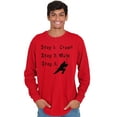 thumbnail image 4 of Crawl Walk Ninja Stealth Karate Men's Big & Tall Long Sleeve Graphic Tee Brisco Brands 2X, 4 of 5
