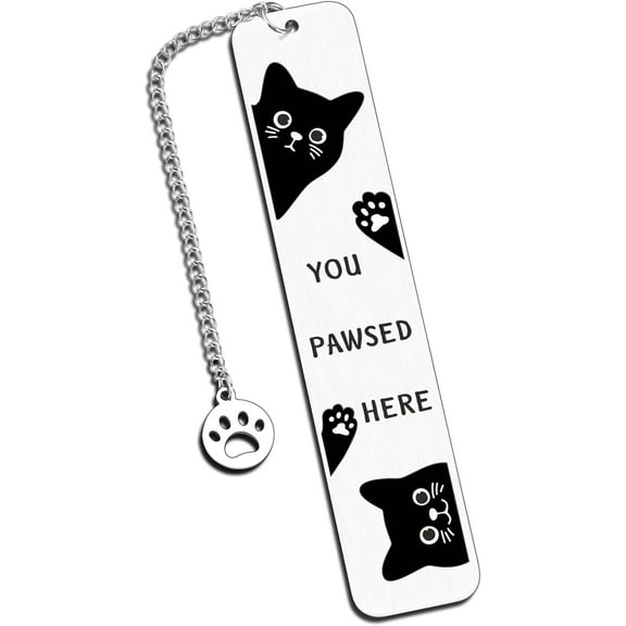 Cat Bookmark Christmas Stocking Stuffers Book Marks for Reading Women Birthday Gifts for Book Lovers Cat Lovers College Girls Black Cat Gifts for Women Men Bookish Book Club Gift Metal Bookmarks