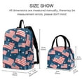 thumbnail image 2 of ALAZA Backpack Set American Flag Stars-s1 Elementary School Bags Student BookBag with Lunch Bag, 2 of 6