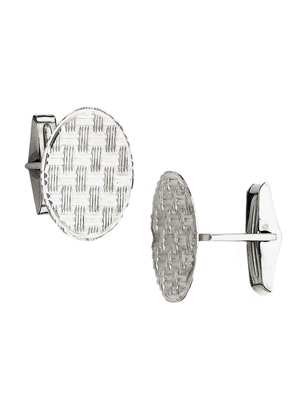 Gem And Harmony Mens Titanium Checker Cuff Links