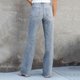 thumbnail image 3 of Gibobby Pantalones deportivos mujer Vaqueros largos de tubo recto con cintura de lavado de verano para mujer(Azul,G), 3 of 5
