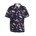 thumbnail image 3 of Xecao Retro Rabbit Flower print Hawaiian shirt - a stylish short-sleeve button-down for men, perfect for casual beach and tropical outings., 3 of 9