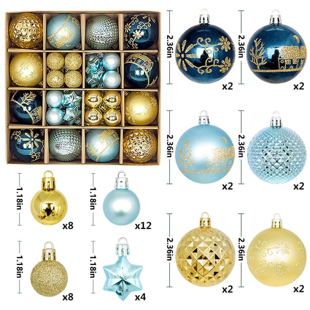 AYktou Christmas Tree Ornaments-44pcs Christmas Tree Decoration