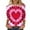 Hot Pink-4, variant on Valentine's Shirt Women Plus Size Love Heart Arrow Print 3/4 Sleeve Raglan Baseball Tee Blouse
