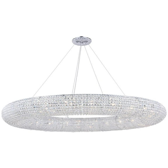 Elegant Lighting Paris 30-Light Royal Cut Crystal & Steel Chandelier in Chrome