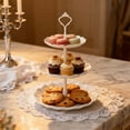 thumbnail image 5 of 3-Tier Cupcake Stand | Plastic Dessert Tower Display Tray for Parties, Weddings & Events | Multi-Layer Serving Platter for Appetizers, Cookies & Snacks | 25x25x36cm, 5 of 6