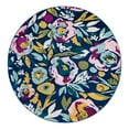 thumbnail image 3 of Unique Loom Bloom Collection Area Rug - Hyacinth (7' Round Navy Blue/Light Blue), 3 of 7