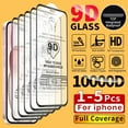 thumbnail image 1 of 2-4Pcs 9D Screen Protector For iPhone 16 15 14 13 12 11 Pro Max Protective Glass For iPhone XR XS Max Full Cover Tempered Glass, 1 of 5