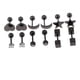 thumbnail image 4 of 6 pares de pendientes femeninos de acero inoxidable con rosca de bola, Negro Sunnimix Aretes de acero inoxidable, 4 of 8