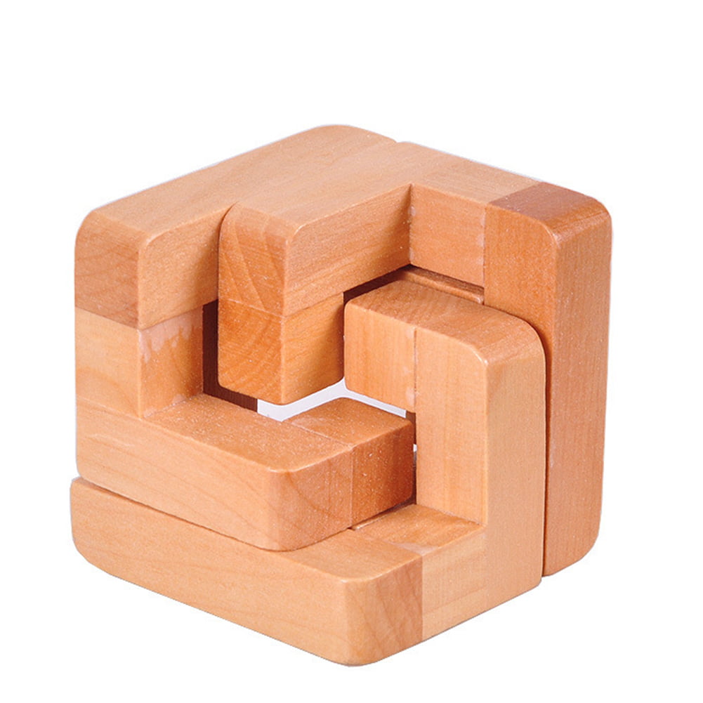 Snake Cube Wooden Kong Ming Lock Rompicapo Puzzle Office Desk Toy GiftLF 