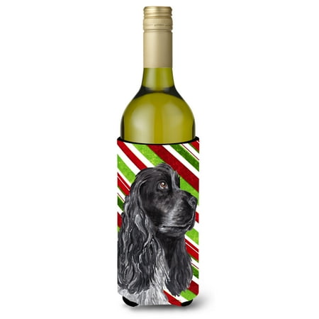 

Caroline s Treasures SC9610LITERK Black Cocker Spaniel Candy Cane Christmas Wine Bottle Hugger Wine Bottle multicolor