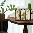 thumbnail image 4 of vlrwzc Mini Folding Screen, 3 Panel Divider, Chinese Style Vintage Desktop Folding Screen Feng Shui Ornaments for Home Office New Year Decoration, 4 of 7