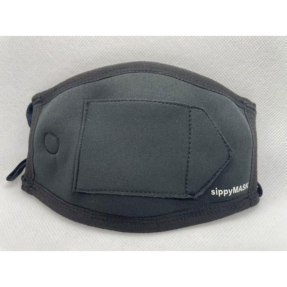 Child sippyMASK (Black) w/ Adjustable Ear Loops (ages 6-14)