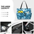 thumbnail image 3 of Balery Blue Tie Dye Beach Travel Bag - Water-Resistant, Large Capacity Lightweight Tote with 7 Pockets for Women and Men - Perfect for Beach, Pool, Gym, and Travel, 3 of 7