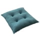 thumbnail image 2 of Cojín de suelo de pana con mechones y espuma viscoelástica | Cojín cuadrado de 43 cm | Asiento multiusos para sala de estar y tatami | Colores azul, amarillo, verde y café, 2 of 6