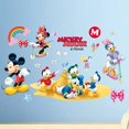 thumbnail image 1 of Pegatinas de pared navideñas de Mickey y Minnie, calcomanía de Arte de coche, decoración de habitación de niños, murales de favores, póster de pared roto, 1 of 3