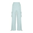 thumbnail image 4 of Ruimatai Women's Cargo Pants with Pockets Drawstring Waist Breathable Loose Fit Casual Outdoor Sports Hiking Work Trousers Multiple Utility Pockets Comfortable Athletic Full Length, 4 of 7