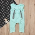 thumbnail image 7 of Letdown Unisex Baby Short Sleeve Hooded Romper, Easter Bunny C_ostume Solid Color Cotton Coverall Zipper Up One_Piece Jumpsuit Pants, 7 of 7