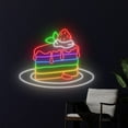 thumbnail image 3 of Handmadetneonsign Rainbow Cake LED Sign, Strawberry Cake Neon Sign, Cream Cake Bakery Neon Light, 3 of 5