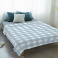 thumbnail image 4 of Blue Farmhouse Check Blanket Soft Cozy Warm Throw Blanket for Couch, Plush Fuzzy Flannel Blankets for Sofa, Buffalo Plaid Boho Vintage Rustic Bed Blankets Lightweight Gifts for Women, 50"x80", 4 of 9