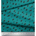 thumbnail image 3 of Soimoi Green Silk Fabric Brush Stroke & Dots Abstract Fabric Prints By Yard 42 Inch Wide, 3 of 3