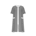 thumbnail image 4 of Bovxnpu Nightgown for Women, Womens Robe Casual Loose fitting Short Sleeve Loose Pajamas Stripe Print Robe Nightgown Nightgown Loungewear Sleepwear, 4 of 6