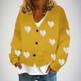 thumbnail image 2 of nerohusy Women's Cute Embroidery Daisy Floral Knit Cardigan Open Front Button Up Y2K Artistic Aesthetic Sweater Outwear 2025 Yellow,M, 2 of 5