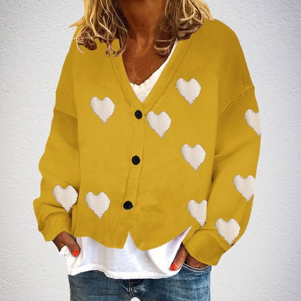 Cárdigan informal para mujer, con botones, estampado, chaqueta de moda, abrigo, blusa de poliéster para mujer