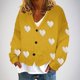 thumbnail image 1 of Cárdigan informal para mujer, con botones, estampado, chaqueta de moda, abrigo, blusa de poliéster para mujer, 1 of 5