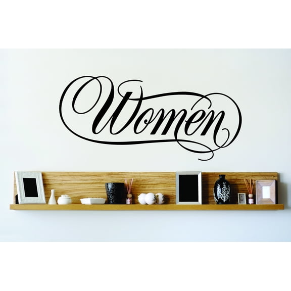Vinyl Wall Decal Sticker : Woman Sign Image Quote Quotes Bedroom Bathroom Living Room Picture Art Peel & Stick Mural Size: 12 Inches X 20 Inches -