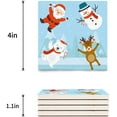 thumbnail image 3 of FMSHPON Merry Christmas Set of 6 Coaster for Drinks, Absorbent Ceramic Stone Coasters Cup Mat with Cork Base for Home Kitchen Room Coffee Table Bar Decor, 3 of 4