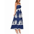 thumbnail image 2 of Vestido de Tirantes Finos con Estampado Floral y Bolsillos, Azul Marino M, 2 of 7