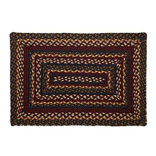 IHF Home Décor Blueberry Rectangle Jute Braided Area Rug Floor Carpet