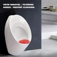 thumbnail image 4 of 10 Pack Urinal Screen Cakes Blocks Deodorizer Pads Scent Lasts up to 30 Days Anti-Splash Fresh and Ideal for Public and Domestic Men Bathrooms Cherry Fragrance Rubber Toilet Bowl Clip, 4 of 7