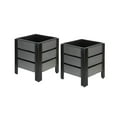 thumbnail image 1 of Grapevine Faux Wood Planters with Metal Frame, Square, 2 Pack, 1 of 7