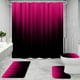 thumbnail image 2 of Set de baño Litabel, cortina de ducha, color rosa intenso y negro, 4 unidades, 2 of 6