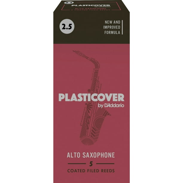 Plasticover Alto Saxophone Reeds - #2.5, 5 Box 