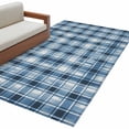 thumbnail image 6 of Blue Plaid Area Rug 3x5 Washable Rug Non Slip Modern Simple Watercolor Buffalo Lattice Large Area Rug Indoor Floor Carpet for Entryway Bedroom Kitchen Living Room Home Office Dining Room Nursery, 6 of 8